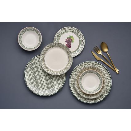 Σετ φαγητού 24 τεμ πολύχρωμο/κεραμικό