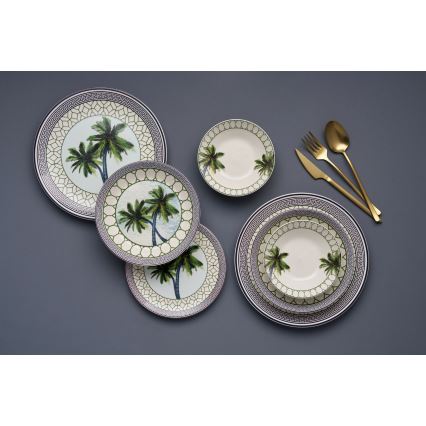 Σετ φαγητού 24 τεμ., πολύχρωμο/κεραμικό