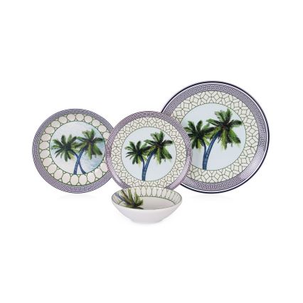 Σετ φαγητού 24 τεμ., πολύχρωμο/κεραμικό