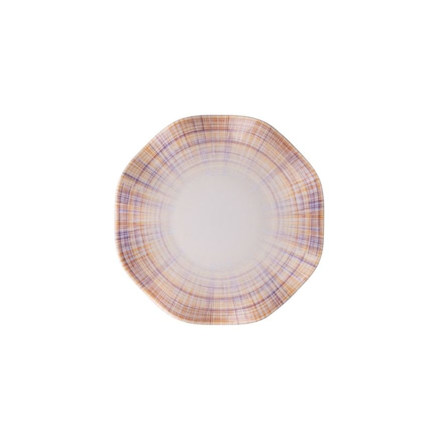 Σετ φαγητού 24 τεμ. πορτοκαλί/μπλε/πορσελάνη