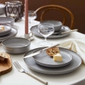 Σετ φαγητού 24 τεμ. γκρι/πορσελάνη