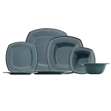 Σετ φαγητού 24 τεμ. μπλε/πορσελάνη