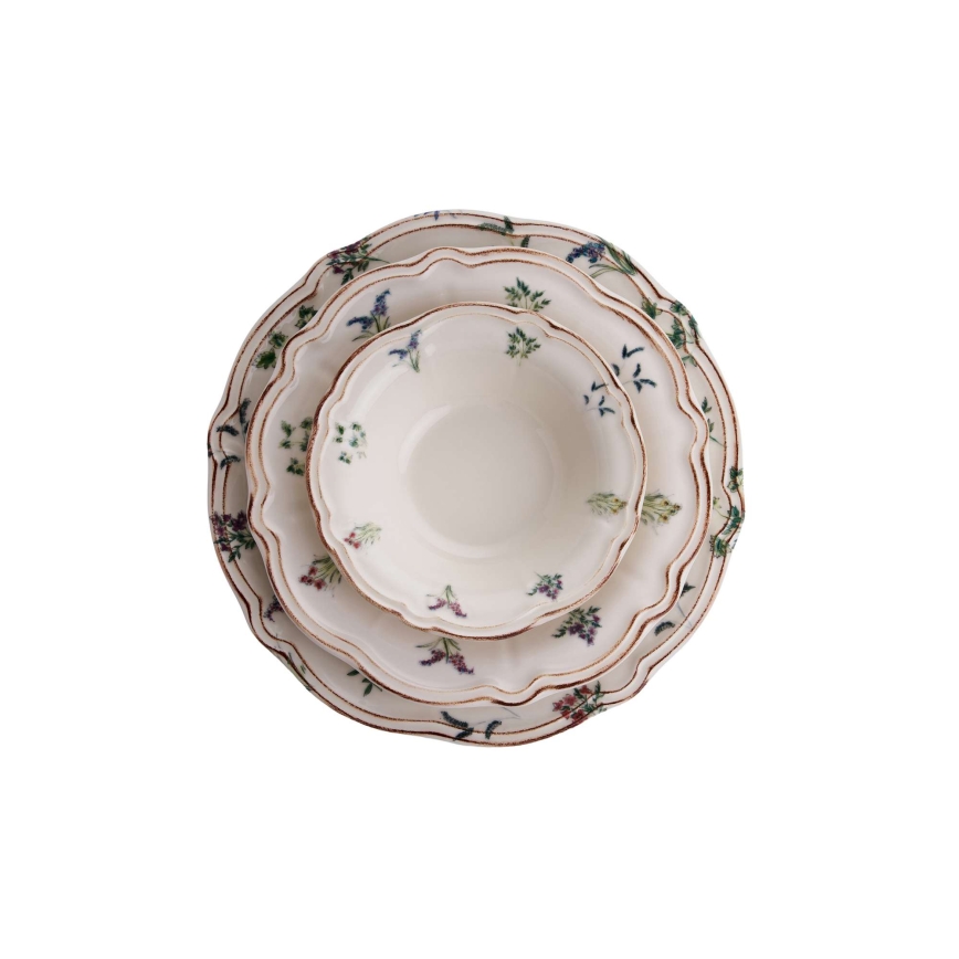 Σετ φαγητού 24 τεμαχίων πολύχρωμο/πορσελάνινο