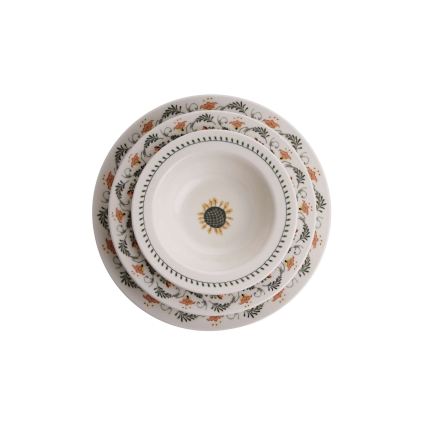 Σετ φαγητού 24 τεμαχίων, πολύχρωμο / πορσελάνη