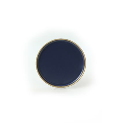 Σετ φαγητού 24 τεμαχίων μπλε/χρυσό/κεραμικό