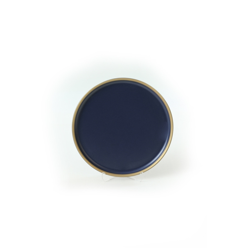 Σετ φαγητού 24 τεμαχίων μπλε/χρυσό/κεραμικό