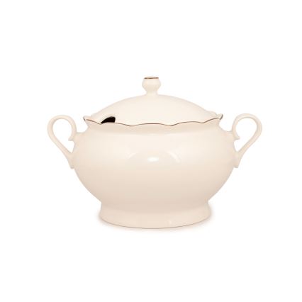 Σετ φαγητού 83 τεμ. λευκό/χάλκινο/πορσελάνη