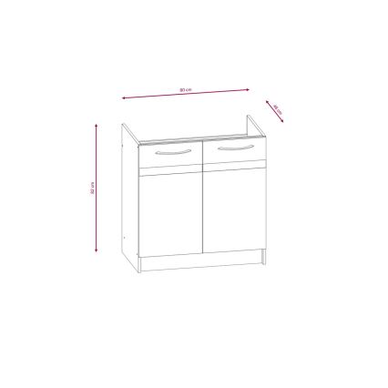 Σετ κουζίνας VALERIA 180 cm Sonoma δρυς/καφέ