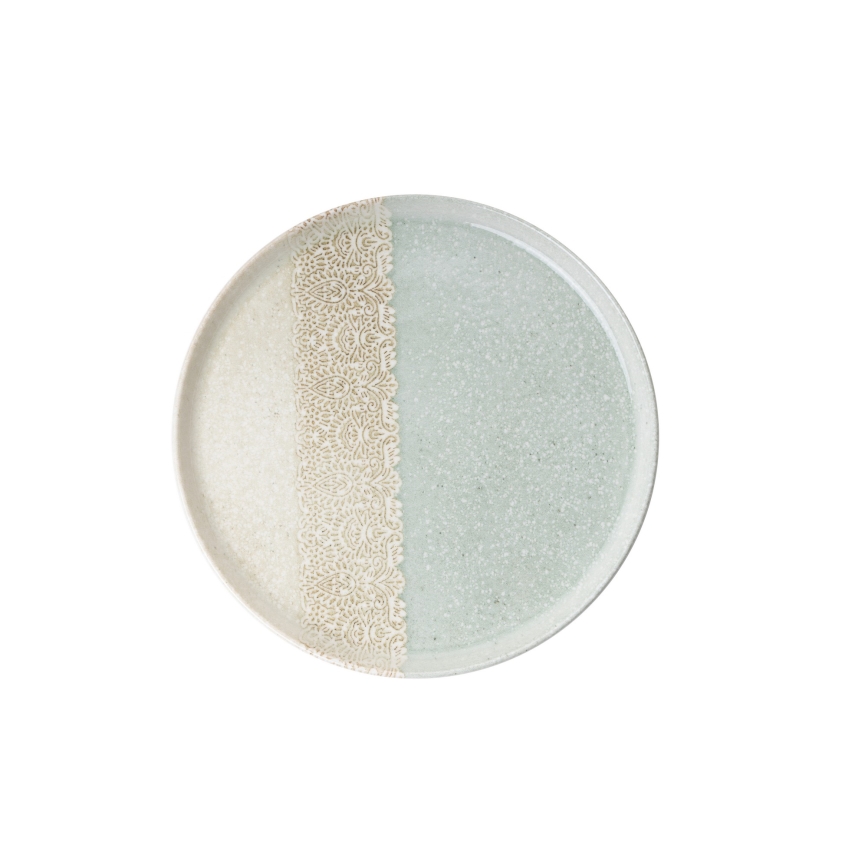 Σετ σερβιτσιών 27 τεμ. μπεζ/πράσινο/πορσελάνη