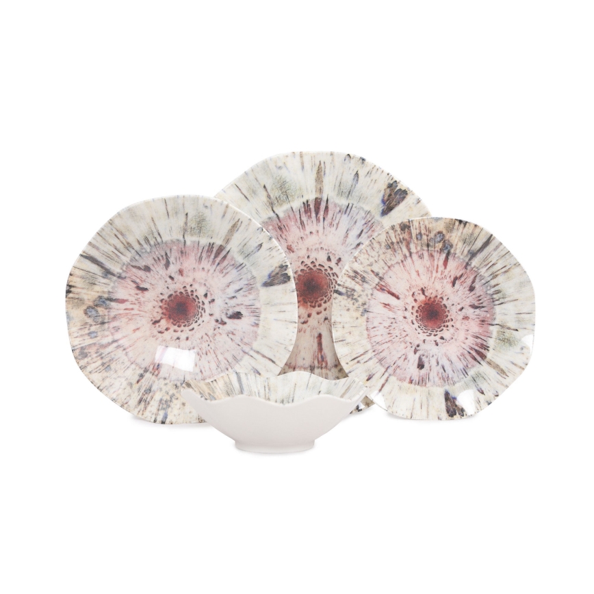 Σετ σερβίτσιου 24 τεμαχίων πολύχρωμο/πορσελάνη