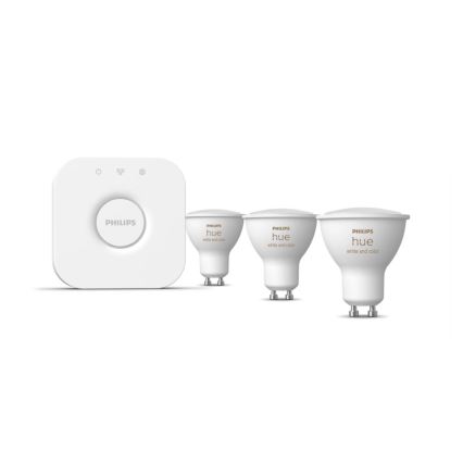 Βασικό σετ Philips Hue WHITE AND COLOR AMBIANCE 3xGU10/5,7W/230V 2000-6500K + συσκευή σύνδεσης
