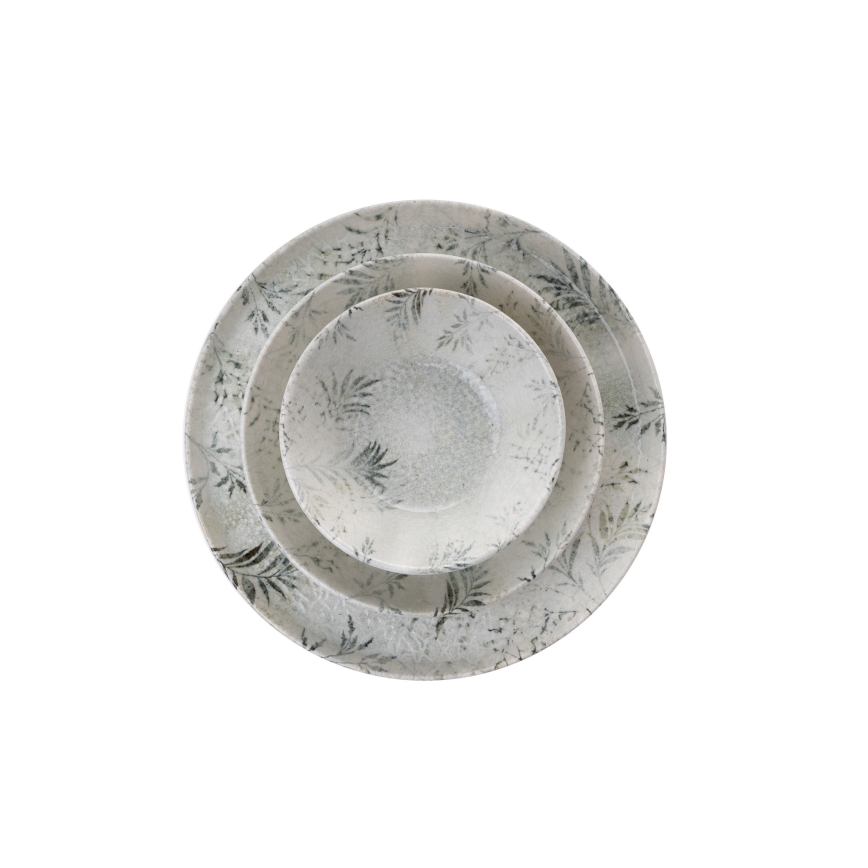 Σετ πιάτων 12 τεμ. γκρι/πορσελάνη