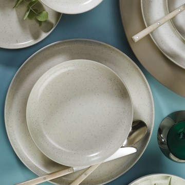 Σετ πιάτων 16 τεμ., μπεζ/πορσελάνη