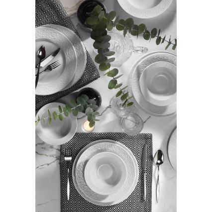 Σετ πιάτων 18 τεμ. λευκό/πορσελάνη