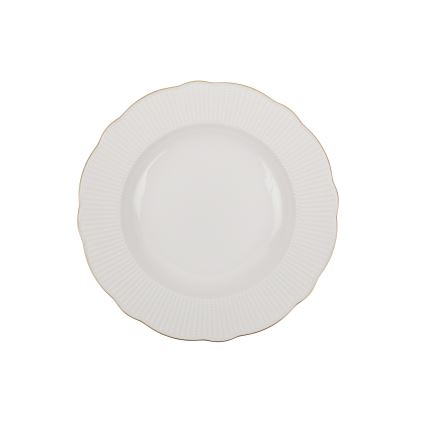 Σετ πιάτων 18 τεμ. λευκό/χρυσό/πορσελάνη