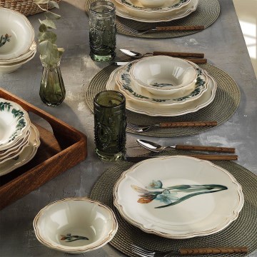 Σετ πιάτων 18 τεμ. πολύχρωμο/πορσελάνη