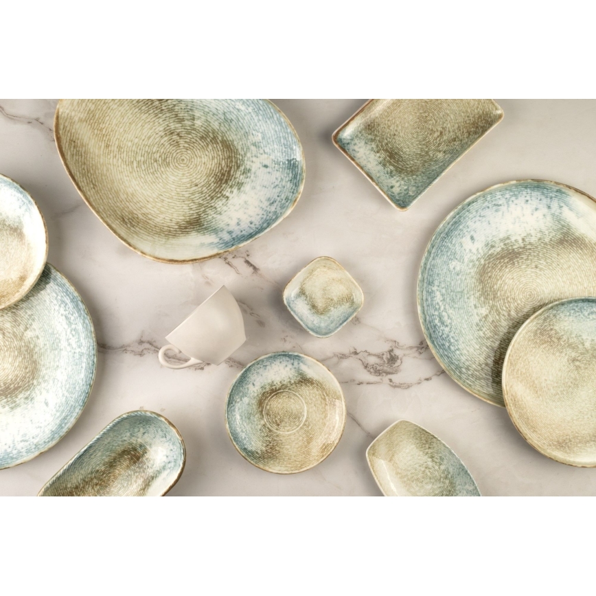 Σετ πιάτων 18 τεμ. πολύχρωμο/πορσελάνη