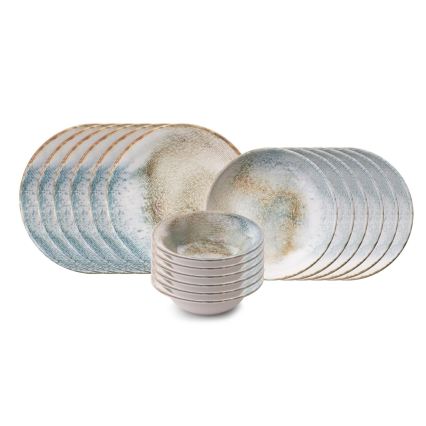 Σετ πιάτων 18 τεμ. πολύχρωμο/πορσελάνη