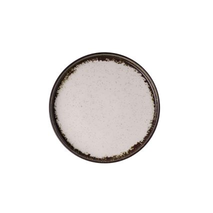 Σετ πιάτων 24 τεμ., λευκό/καφέ, πορσελάνη