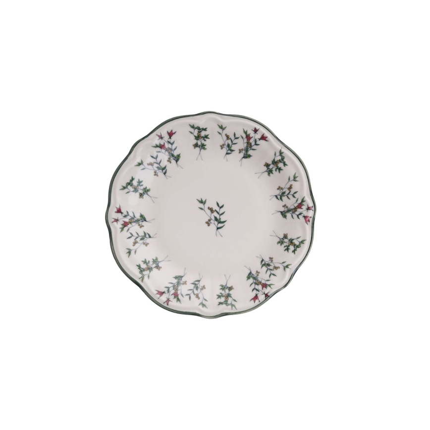 Σετ πιάτων 24 τεμ. λευκό/πράσινο/πορσελάνη