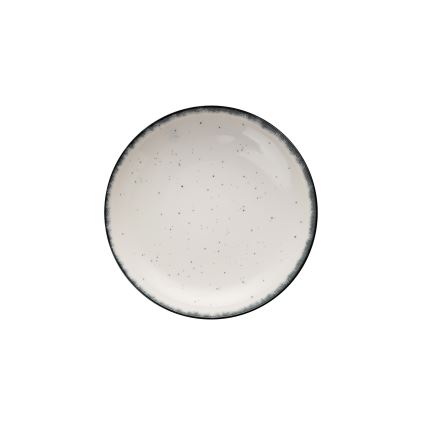 Σετ πιάτων 24 τεμ. λευκό/μαύρο, πορσελάνη