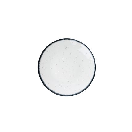 Σετ πιάτων 24 τεμ. λευκό/μαύρο/πορσελάνη