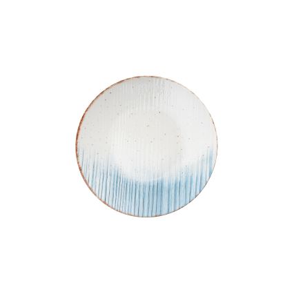 Σετ πιάτων 24 τεμ. λευκό/μπλε/πορσελάνη