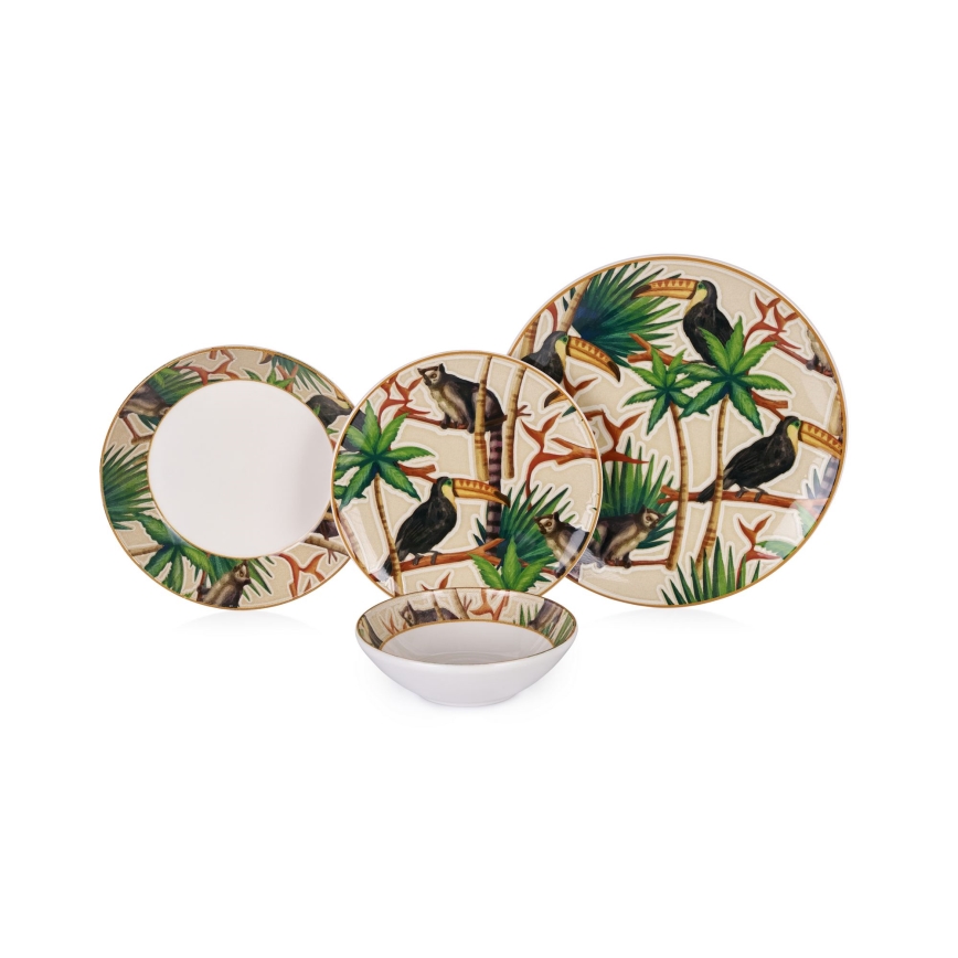 Σετ πιάτων 24 τεμ. πολύχρωμο/κεραμικό