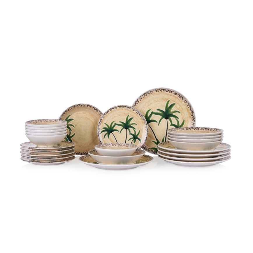 Σετ πιάτων 24 τεμ. πολύχρωμο/κεραμικό