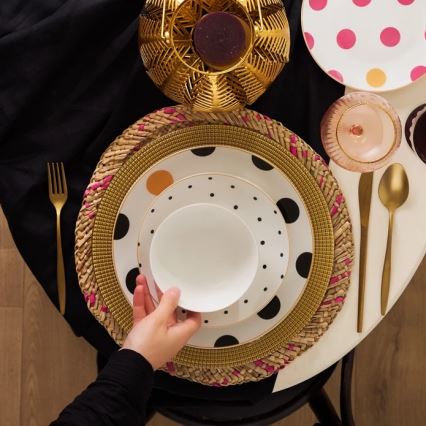 Σετ πιάτων 24 τεμ. πολύχρωμο/πορσελάνη