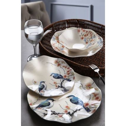 Σετ πιάτων 24 τεμ. πολύχρωμο/πορσελάνη