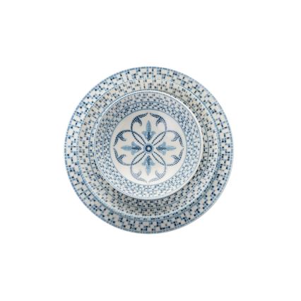 Σετ πιάτων 24 τεμ. μπλε/πορσελάνη