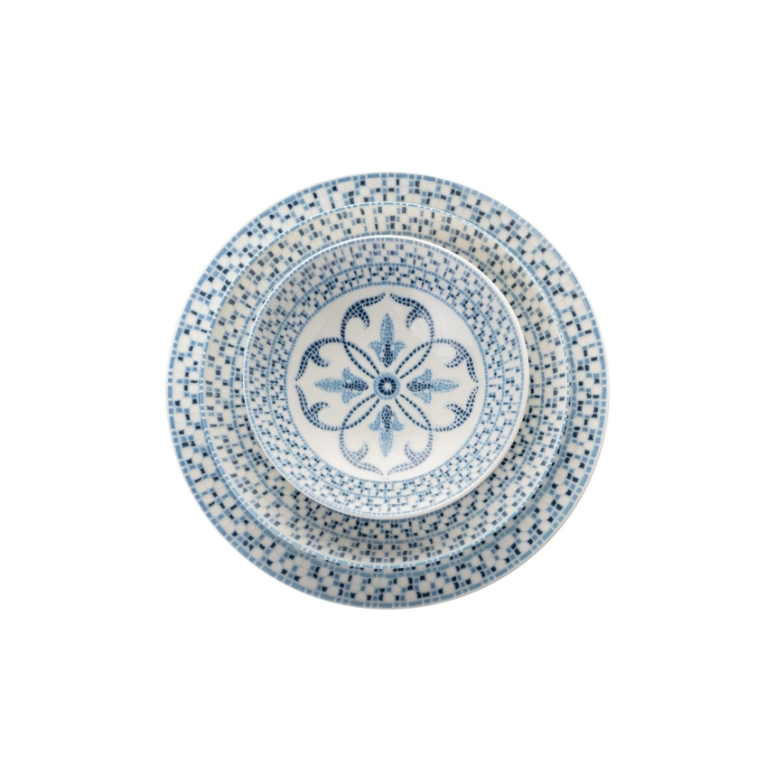 Σετ πιάτων 24 τεμ. μπλε/πορσελάνη