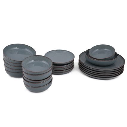 Σετ πιάτων 24 τεμ. μπλε/πορσελάνη