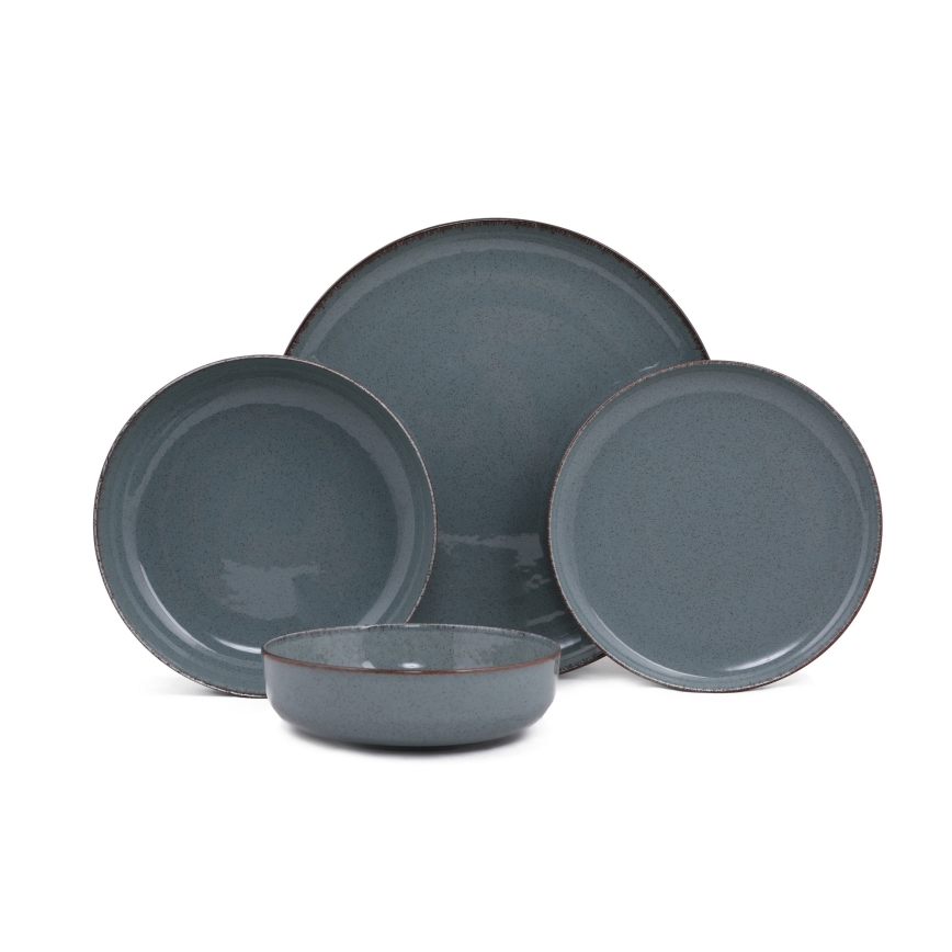 Σετ πιάτων 24 τεμ. μπλε/πορσελάνη