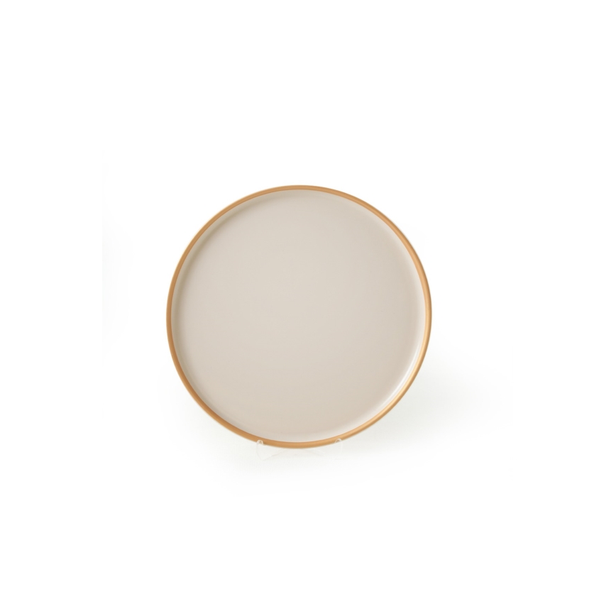 Σετ πιάτων 24 τεμ. μπεζ/κεραμικό