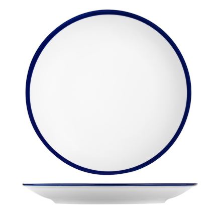 Σετ πιάτων 24 τεμαχίων από πορσελάνη, λευκό/μπλε