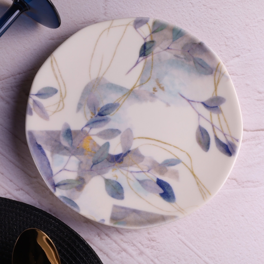 Σετ πιάτων 24 τεμαχίων, λευκό/μπλε, από πορσελάνη