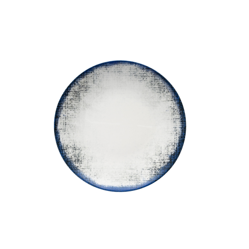 Σετ πιάτων 24 τεμαχίων — λευκό/μπλε, πορσελάνη