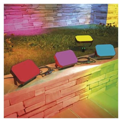 LED RGBIC Dimming Εξωτερικού χώρου προβολέας GoSmart - επέκταση LED/4W/230V 3000-6500K IP65 Wi-Fi Tuya