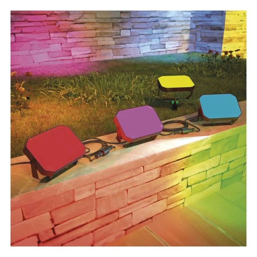 LED RGBIC Dimming Εξωτερικού χώρου προβολέας GoSmart - επέκταση LED/4W/230V 3000-6500K IP65 Wi-Fi Tuya