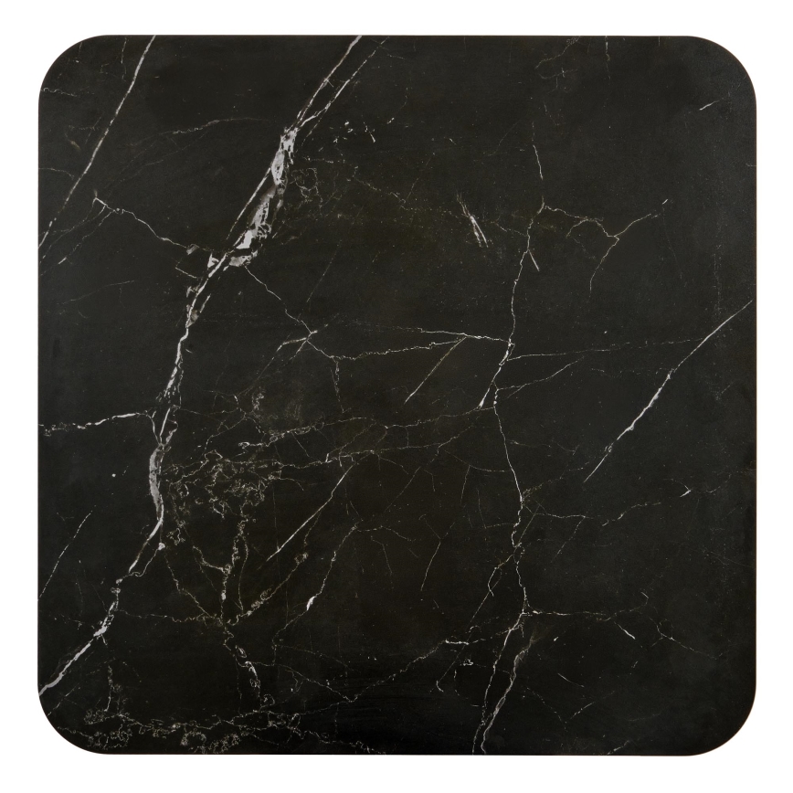 Σετ τραπεζάκι σαλονιού KORO 70x70 cm + 2x σκαμπό μαύρο/καφέ