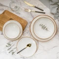 Σετ τραπεζαρίας 24 τεμ. μπεζ/πορσελάνη