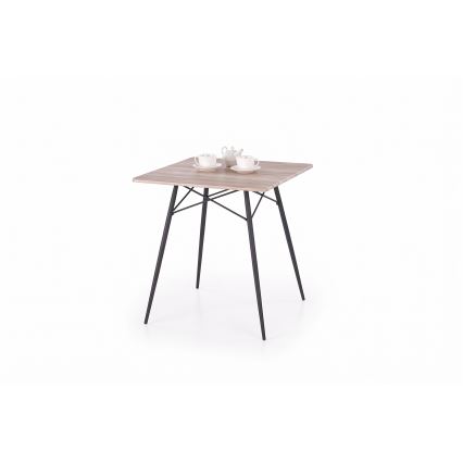Σετ τραπεζαρίας KABIR 70x70 cm δρυς/μαύρο