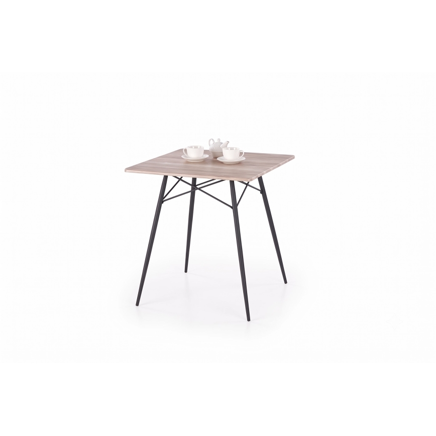 Σετ τραπεζαρίας KABIR 70x70 cm δρυς/μαύρο