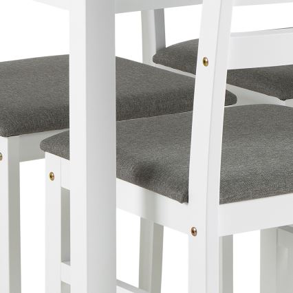 Σετ τραπεζαρίας: τραπέζι και 4 καρέκλες EMILY, λευκό