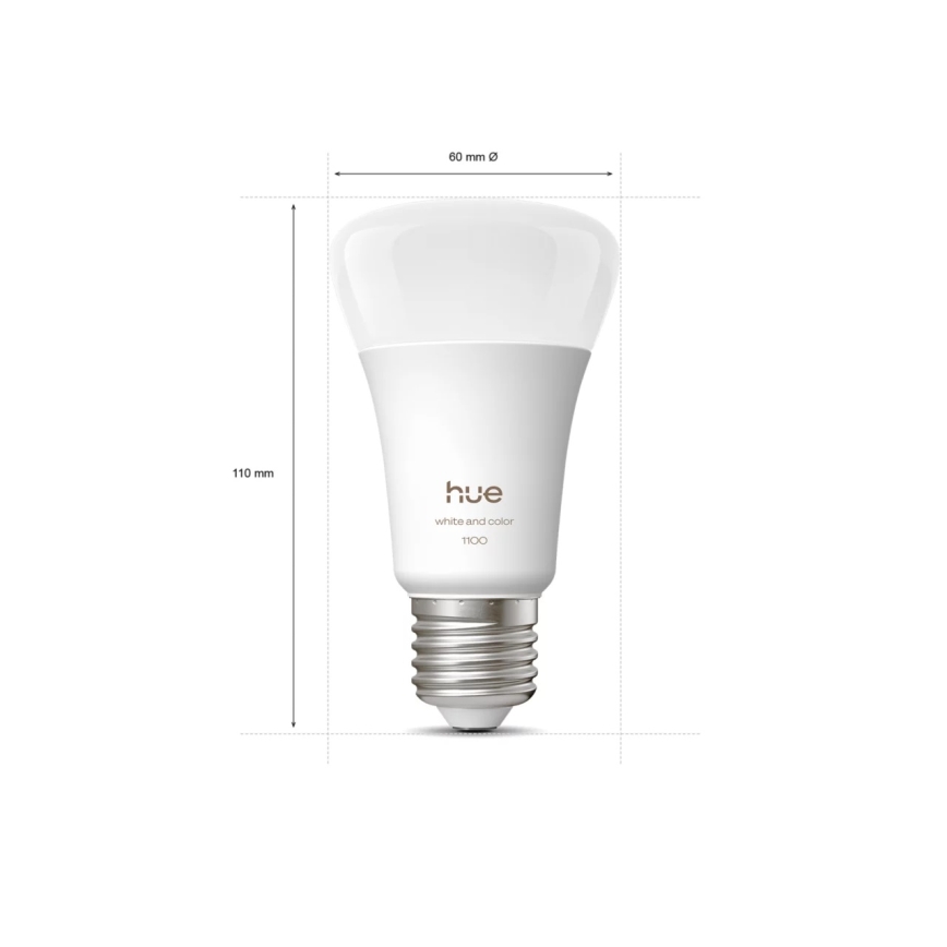 Σετ εκκίνησης Philips Hue WHITE AND COLOR AMBIANCE 2xE27/8,1W 1000-20000K + Hue Bridge