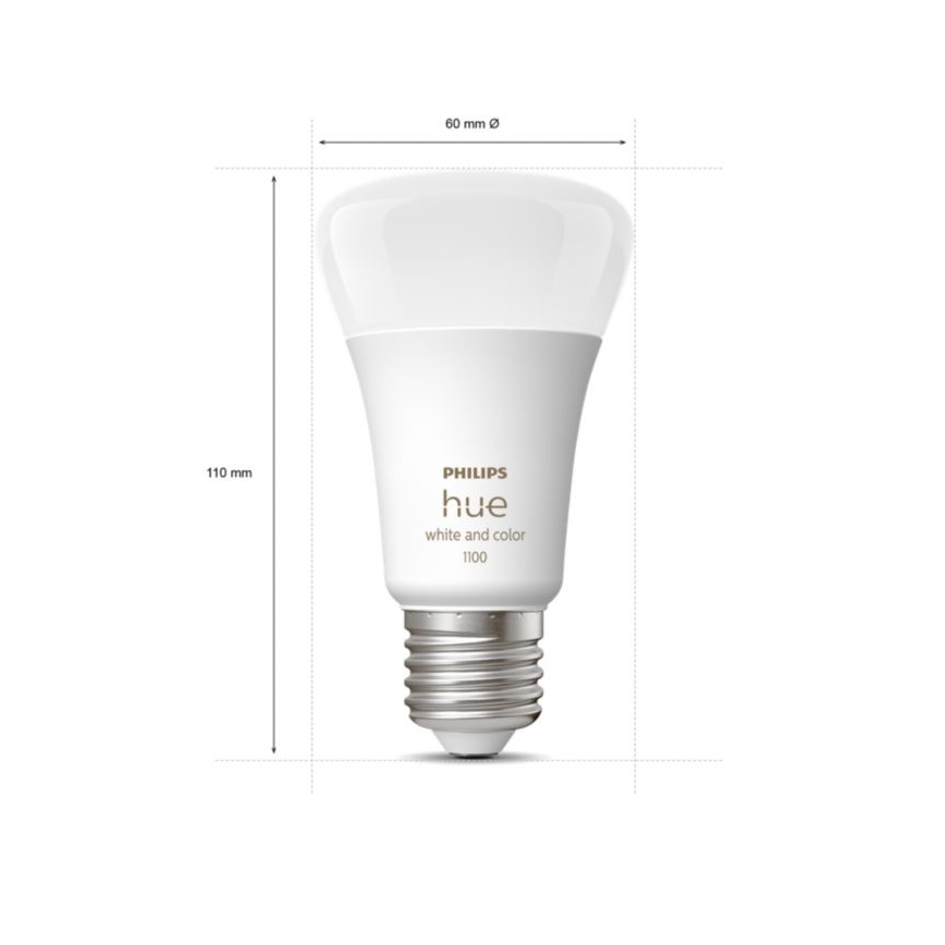 Σετ εκκίνησης Philips Hue WHITE AND COLOR AMBIANCE 2xE27/9W/230V 2000-6500K + Hue bridge