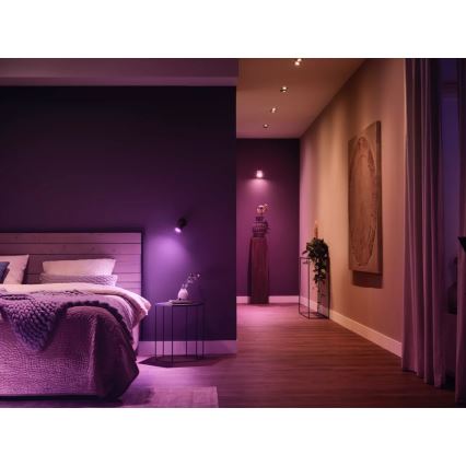 Βασικό σετ Philips Hue WHITE AND COLOR AMBIANCE 3xGU10/4,2W 2000-6500K + Hue bridge και διακόπτης ρύθμισης φωτεινότητας