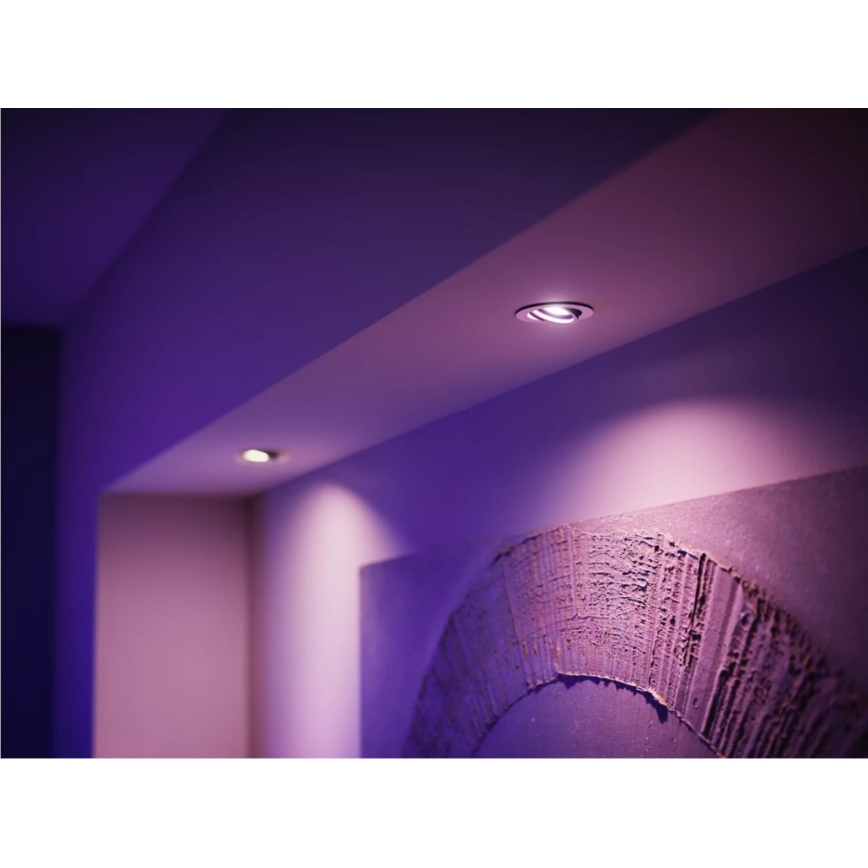 Σετ εκκίνησης Philips Hue WHITE AND COLOR AMBIANCE 3xGU10/4,2W/230V 2000-6500K + Hue Bridge και Dimmer Switch
